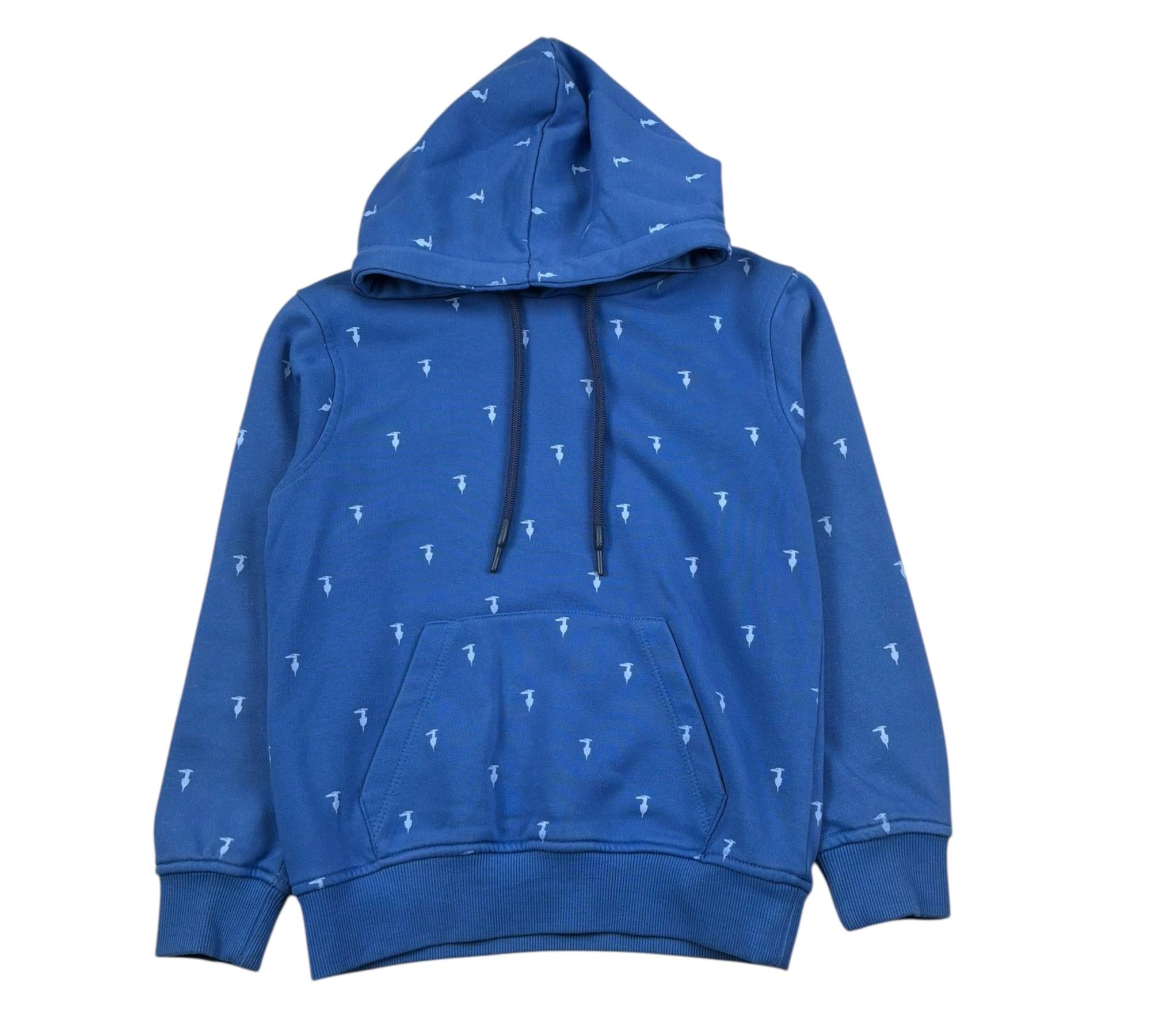 Trussardi Felpa Chiusa con Cappuccio Tinta Unita per Bambino TBP26104FE BLU TRUSSARDI 