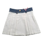 Vicolo Gonna Tinta Unita con Profilo In Contrasto per Bambina 3146G00345 BIANCO VICOLO 