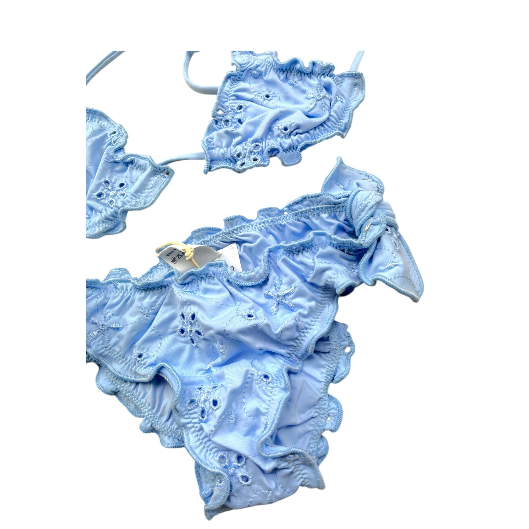 Saint Barth Costume 2 Pezzi Triangolo-Slip per Bambina CRIS00100054L AZZURRO SAINT BARTH 