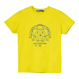 The North Face T-Shirt Girocollo Tinta Unita con Stampa per Bambino NF0A8AXGJE31XXL GIALLO THE NORTH FACE 