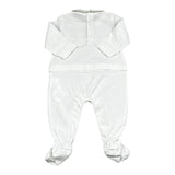 Moschino Tutina Tinta Unita con Logo per Neonato MOY06Y BIANCO MOSCHINO 