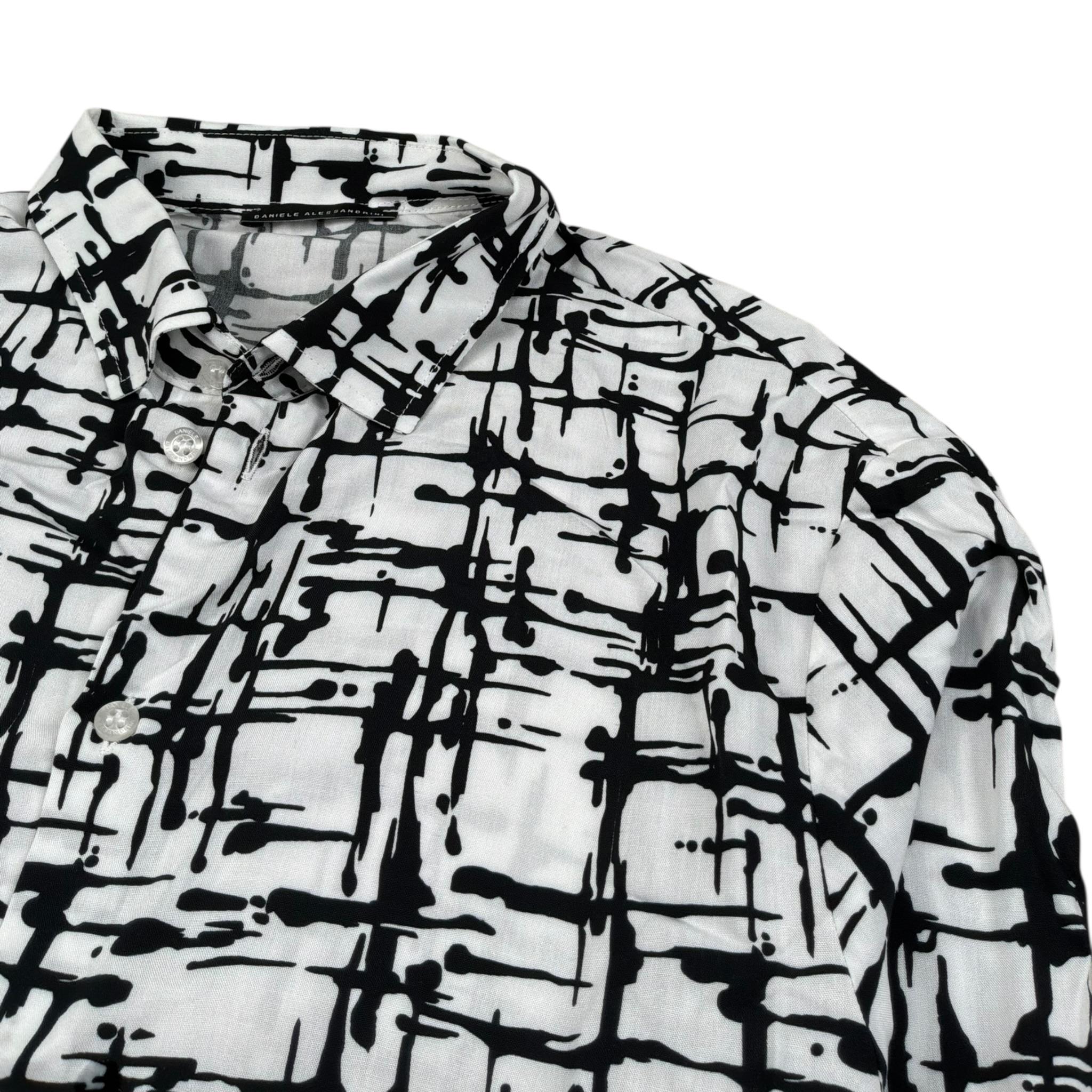 Daniele Alessandrini Camicia Manica Lunga Tinta Unita Stampa Fantasia per Bambino 1235C00199 BIANCO DANIELE ALESSANDRINI 