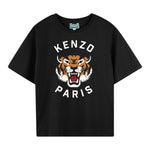 Kenzo T-Shirt Girocollo Tinta Unita con Stampe per Neonata K61137NX NERO KENZO 