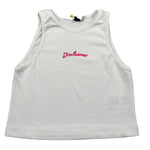 Disclaimer Top Giromanica Tinta Unita con Logo per Bambina 25EDK58502 BIANCO DISCLAIMER 