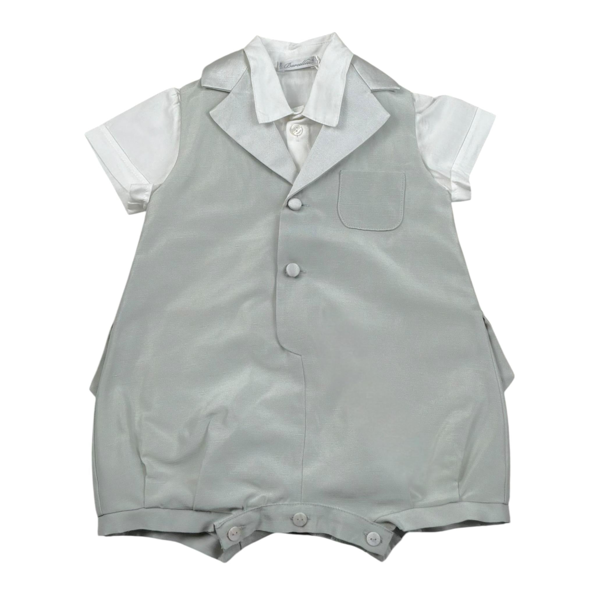 Barcellino Completo 2 Pezzi Body-Pagliaccetto per Neonato 120711X VERDE BARCELLINO 