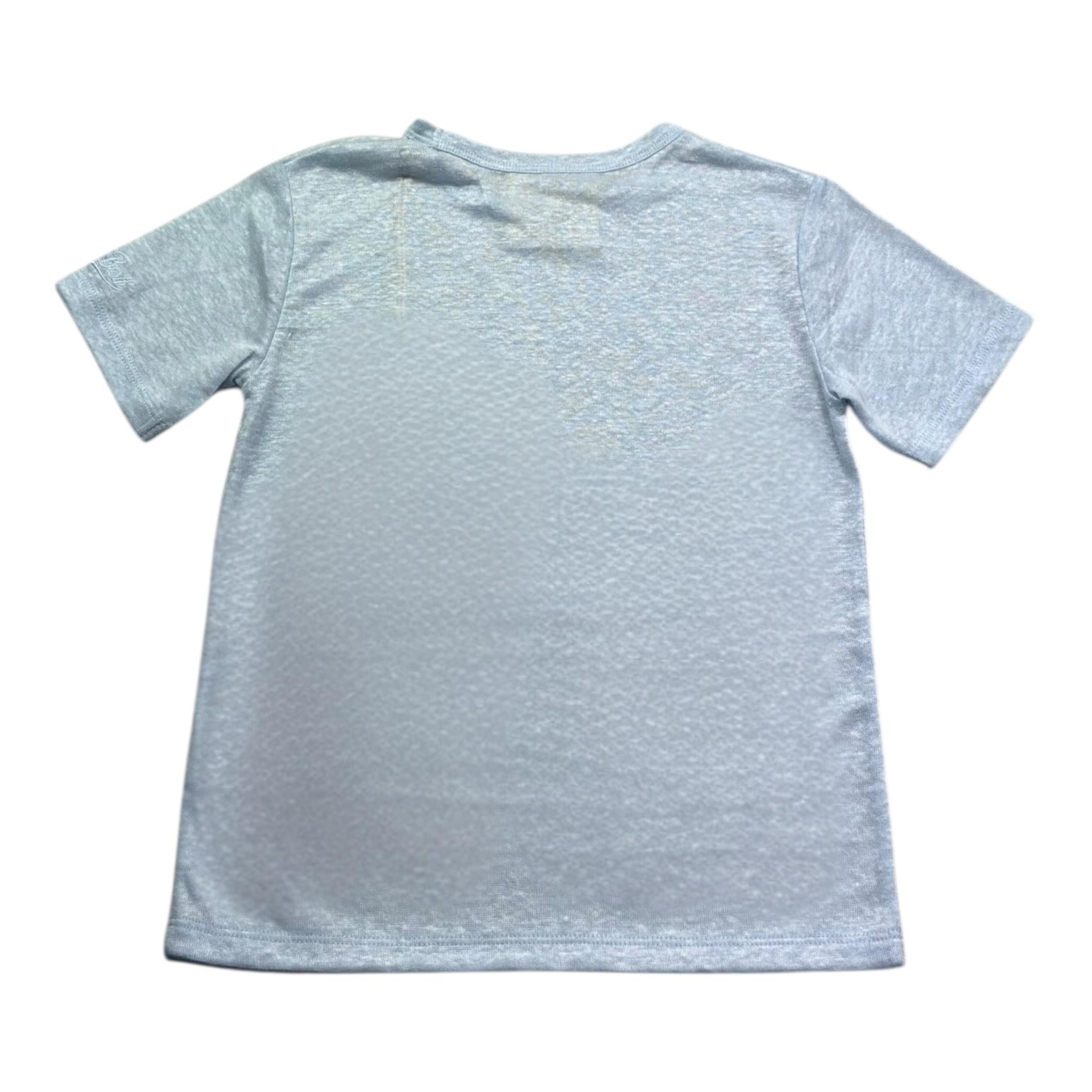 Saint Barth T-Shirt Girocollo Tinta Unita  per Bambino 00555LL AZZURRO SAINT BARTH 