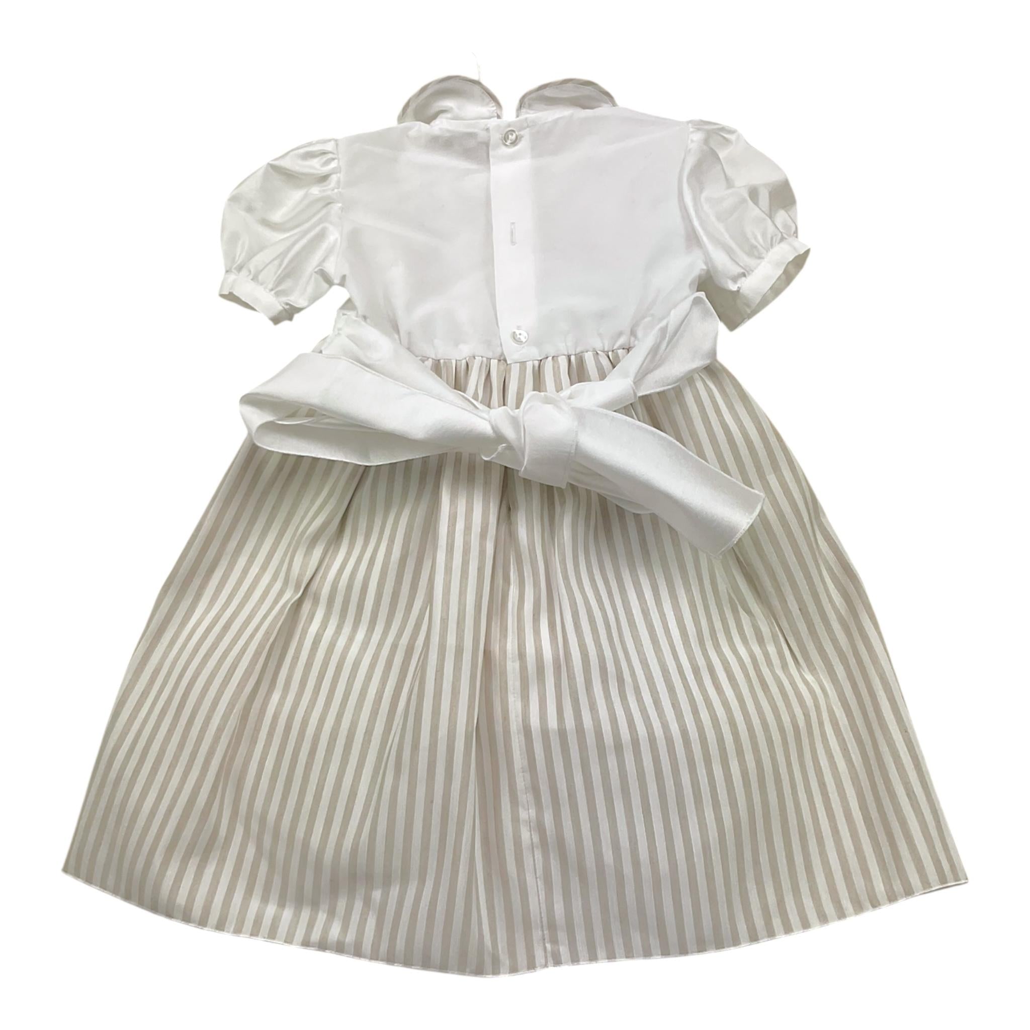 Colibri Abito Mezza Manica Bicolore con Fantasia A Righe per Neonata 4ATCTCP5F BIANCO/BEIGE COLIBRI 