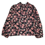 PICCOLA LUDO camicia tinta unita con fantasia fiori Nero per Bambina BS9WB032 NERO PICCOLA LUDO 