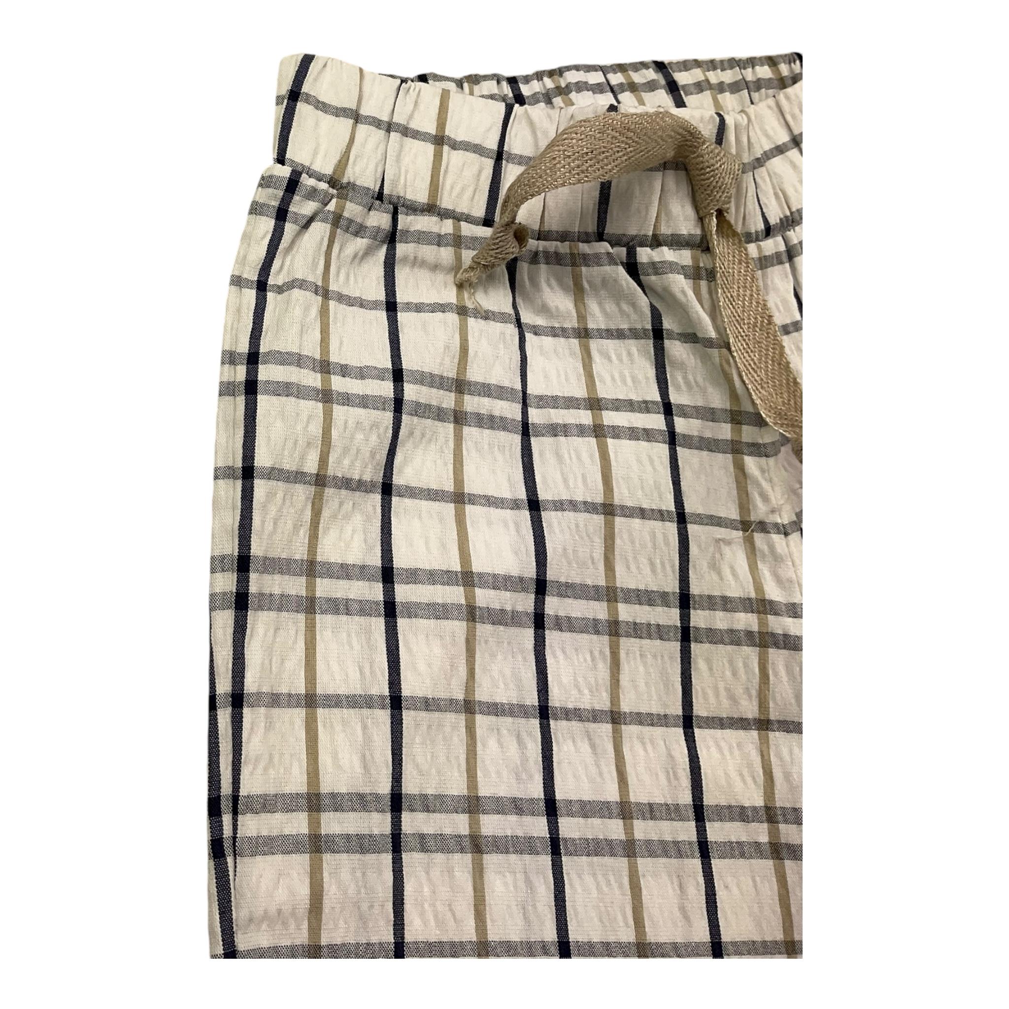 J.O. Milano Pantalone Tinta Unita Fantasia Quadri con Elastico In Vita per Bambino 274C2 BIANCO J.O. MILANO 