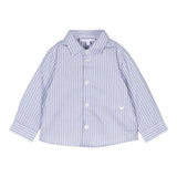 Emporio Armani Camicia Tinta Unita con Manica Lunga Fantasia A Righe per Neonato 6DHCJD AZZURRO EMPORIO ARMANI 
