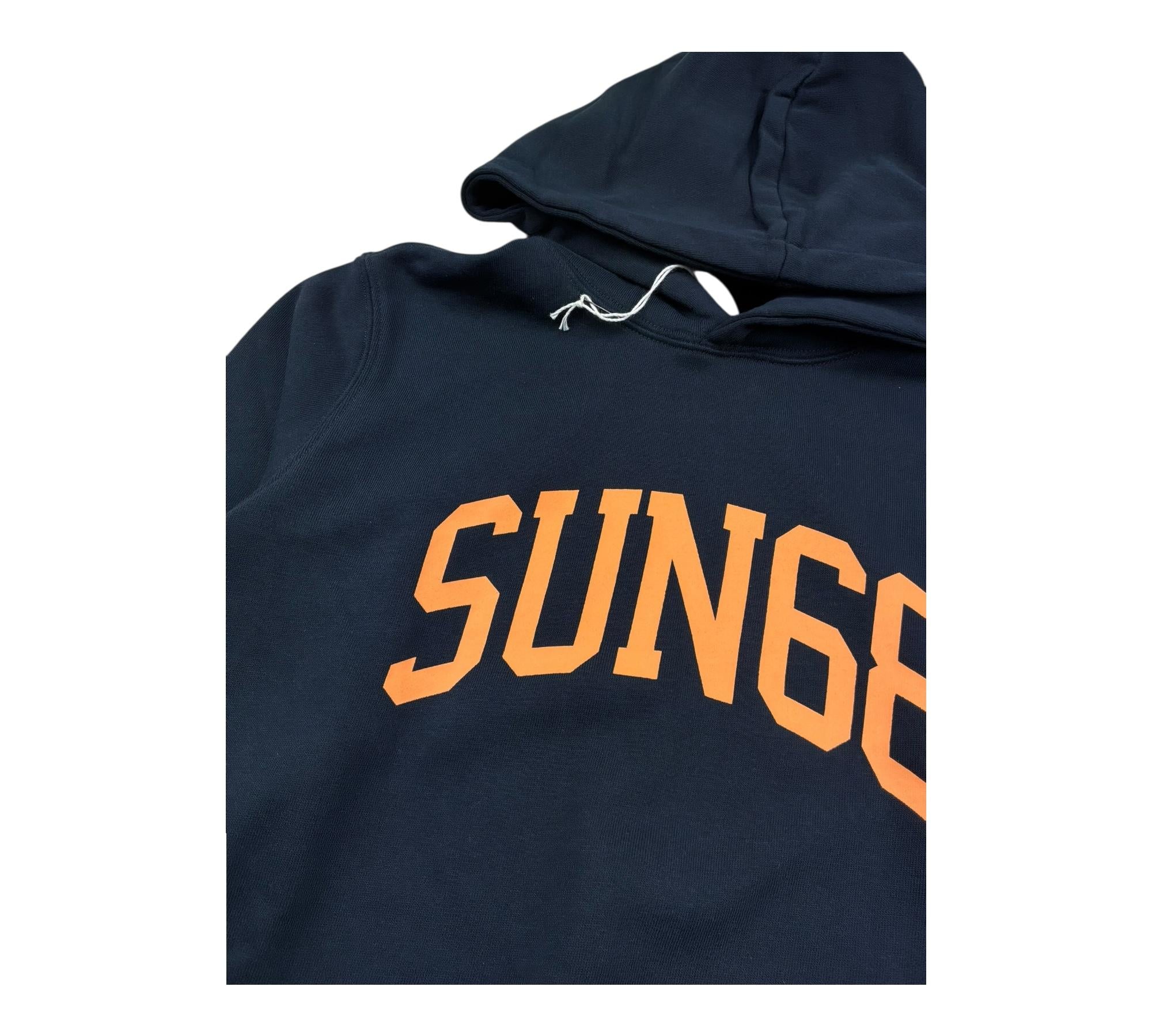 Sun68 Felpa Chiusa con Cappuccio Tinta Unita con Logo per Bambina F34332 BLU SUN68 