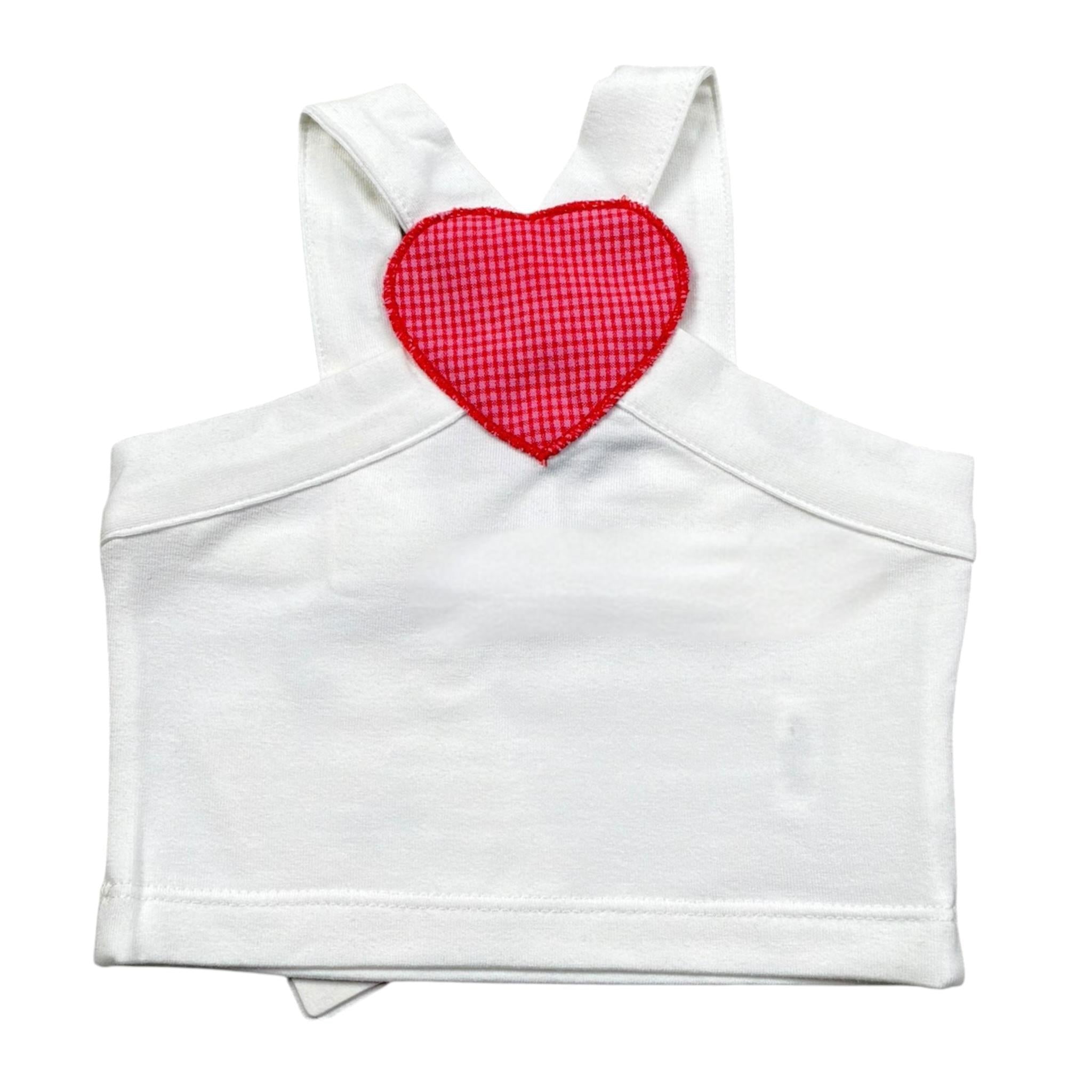 Piccola Ludo Top Tinta Unita con Applicazione per Bambina BS10WB001 BIANCO PICCOLA LUDO 