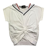 Iceberg T-Shirt Scollo A V Tinta Unita per Bambina TSICE4162J BIANCO ICEBERG 