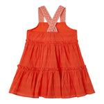 Miss Grant Abito Giromanica Tinta Unita per Bambina 3942 ARANCIONE MISS GRANT 