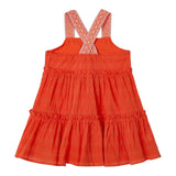 Miss Grant Abito Giromanica Tinta Unita per Bambina 3942 ARANCIONE MISS GRANT 