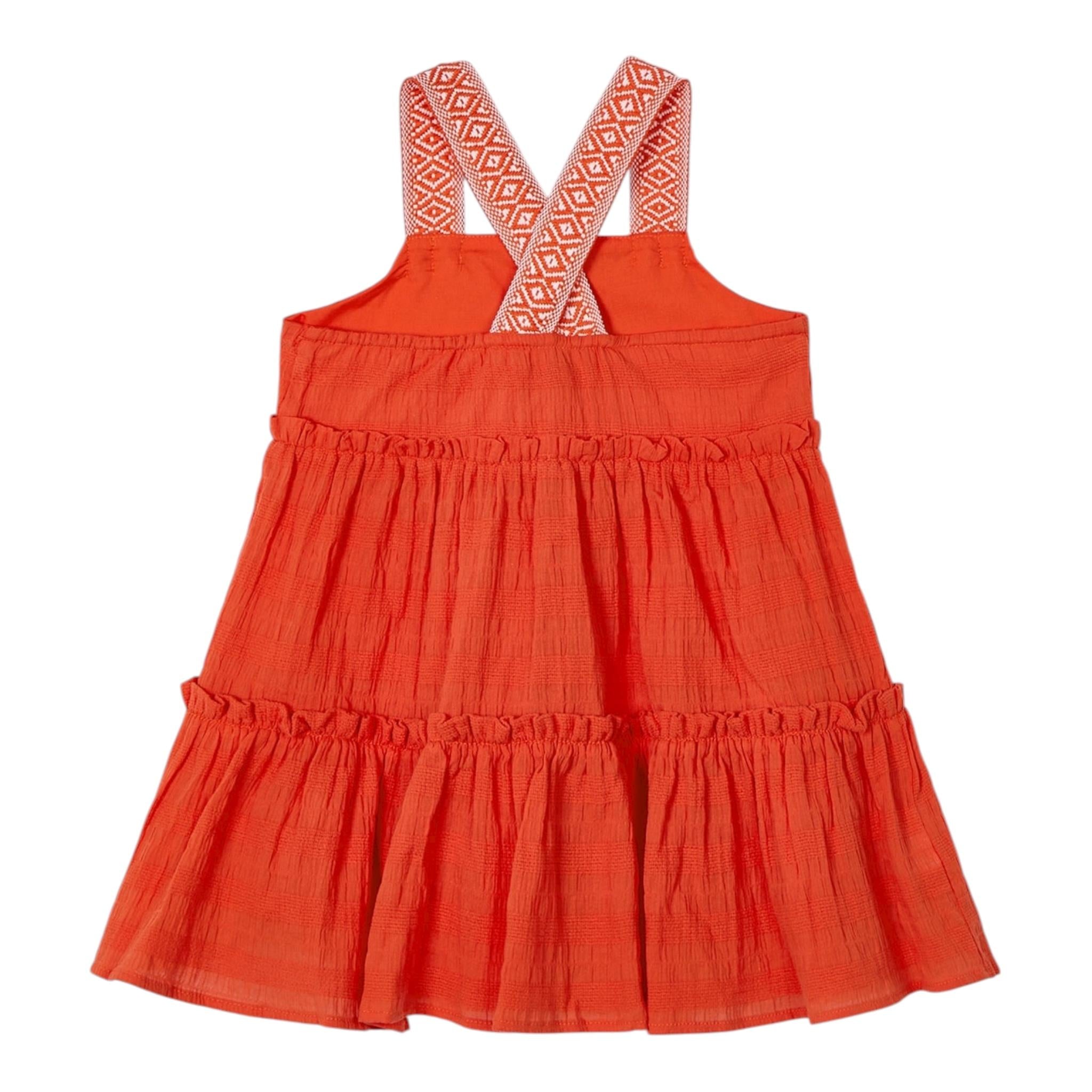 Miss Grant Abito Giromanica Tinta Unita per Bambina 3942 ARANCIONE MISS GRANT 