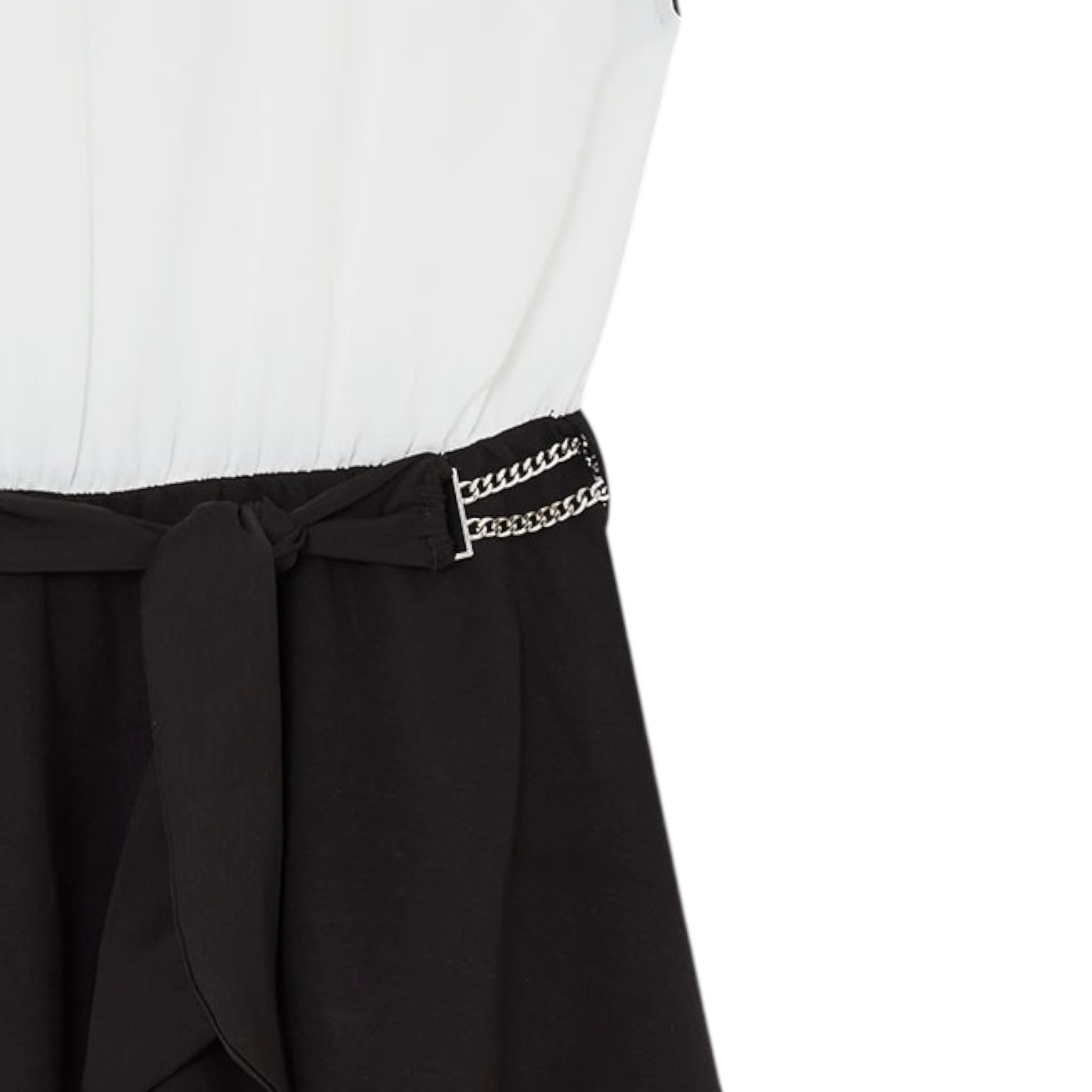 Liu Jo Abito Bicolore Giromanica per Bambina GA5060 BIANCO/NERO LIU JO 