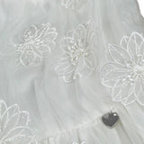 Alice Pi Abito Cerimonia Tinta Unita con Tulle per Bambina 2209 BIANCO ALICE PI 