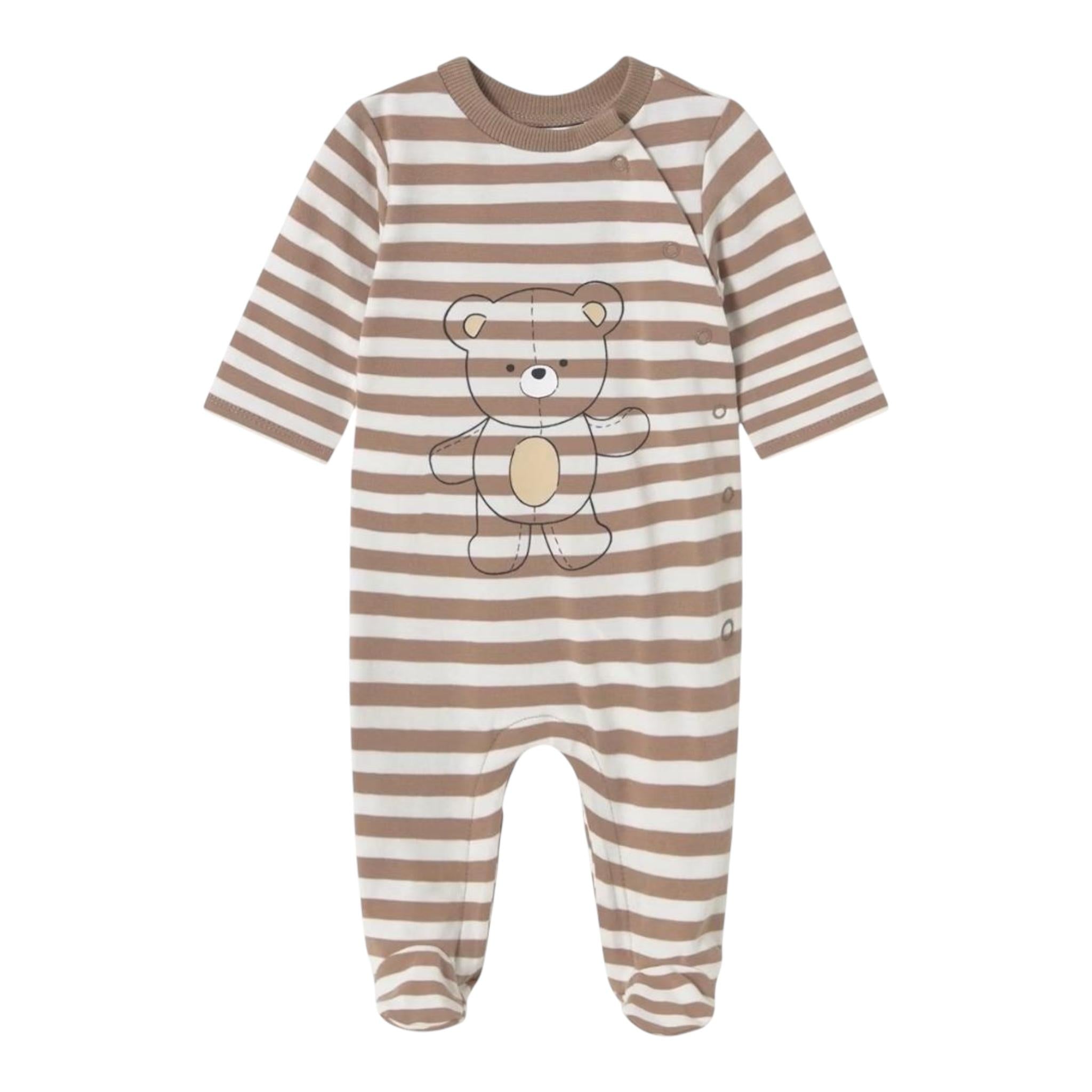 Mayoral Set 2 Tutina Manica Lunga Fantasia A Righe per Neonato 1709XX BEIGE MAYORAL 