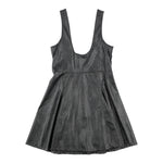 ANIYE BY GIRL abito giromanica in ecopelle tinta unita Nero per Bambina 032340 NERO ANIYE BY GIRL 