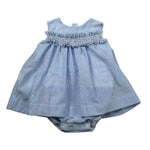 Malvi & Co Abito Giromanica Fantasia A Righe Azzurro per Neonata S25N135VEG AZZURRO MALVI & CO 
