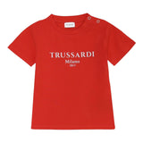 Trussardi T-Shirt Girocollo Tinta Unita con Stampa per Neonato TIP25011TS ROSSO TRUSSARDI 