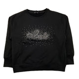 CECYLE felpa chiusa girocollo tinta unita con brillantini Nero per Bambina BY1859 NERO CECYLE 