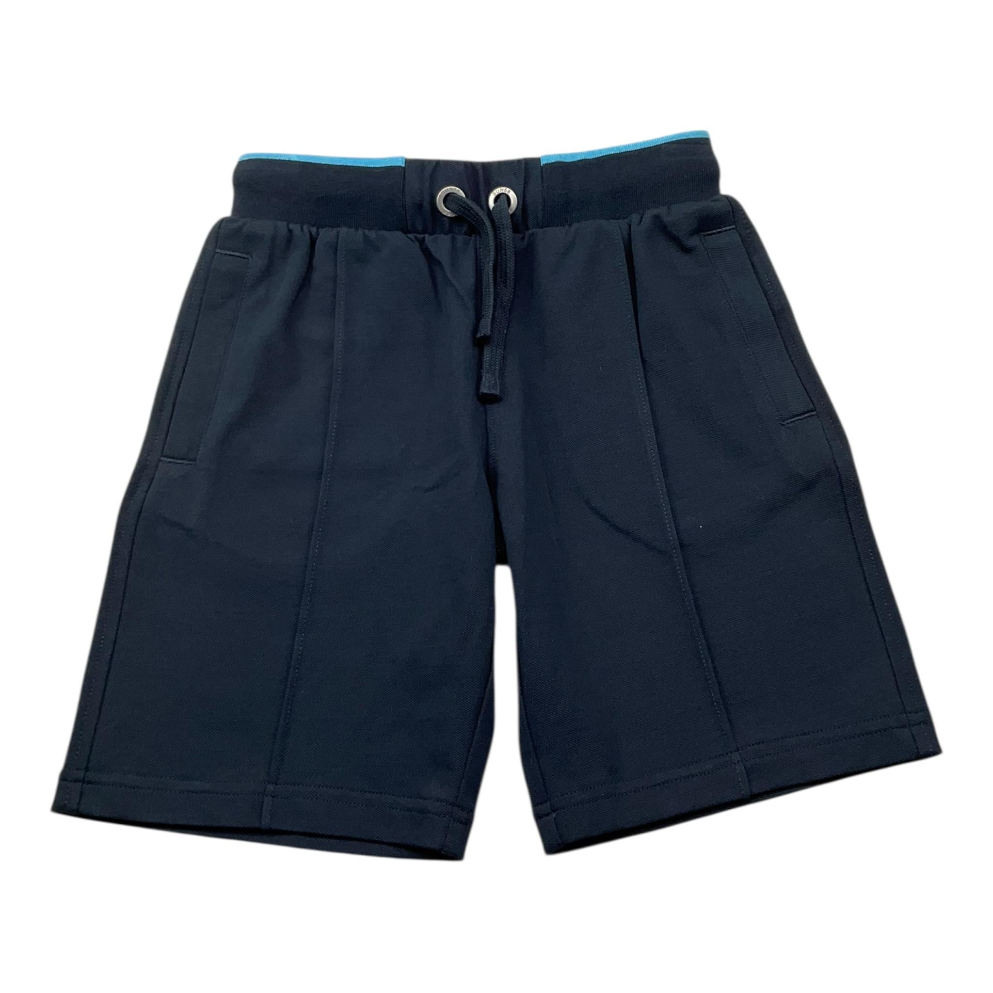 Sun68 Bermuda Tuta Tinta Unita con Logo per Bambino F35338K BLU SUN68 