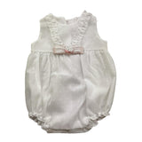 Ninnaoh Pagliaccetto Tinta Unita con Applicazione Giromanica per Neonata E25P13 BIANCO NINNAOH 