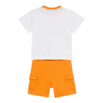 Guess Complet 2 Pezzi T-Shirt-Bermuda Bicolore per Neonato I5GG14K8HM4 BIANCO/ARANCIONE GUESS 