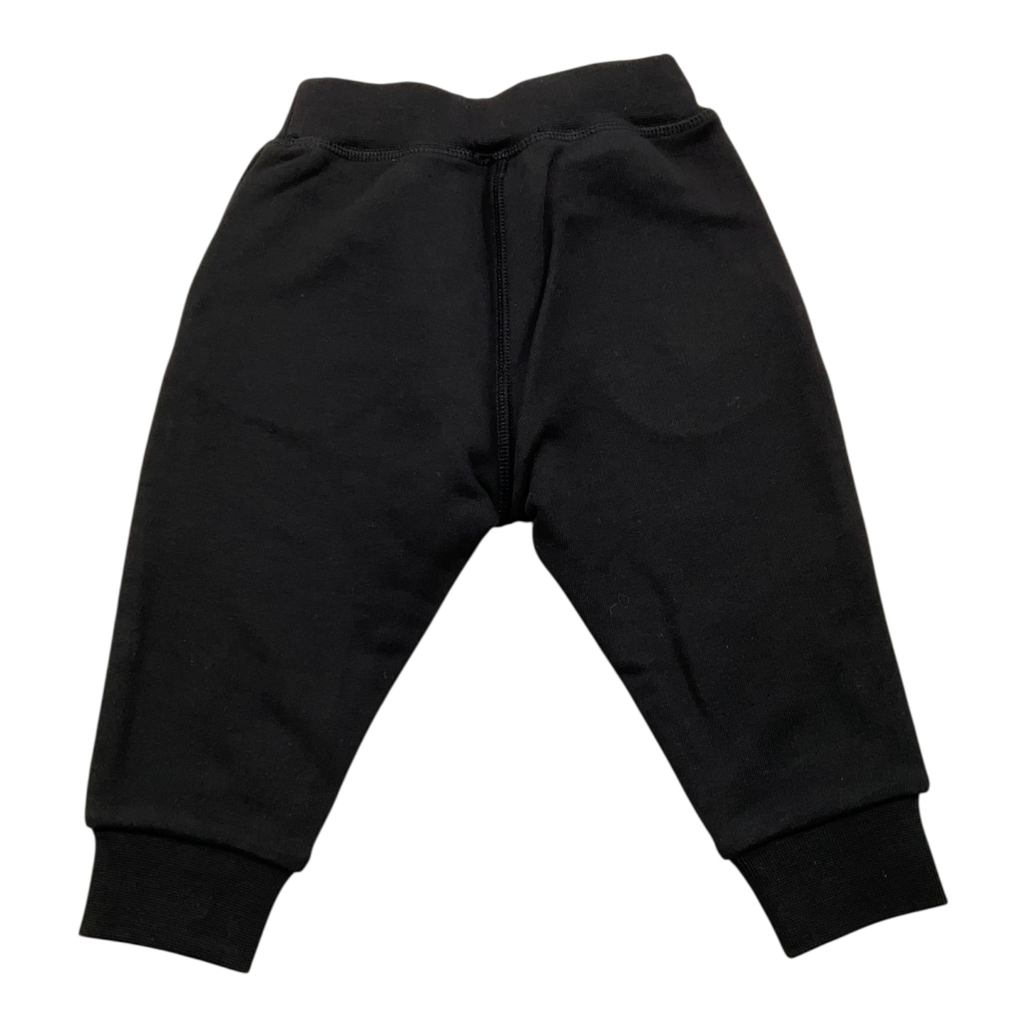 DSQUARED2 pantalone tuta tinta unita con logo Nero per Neonato DQ03FC NERO DSQUARED2 