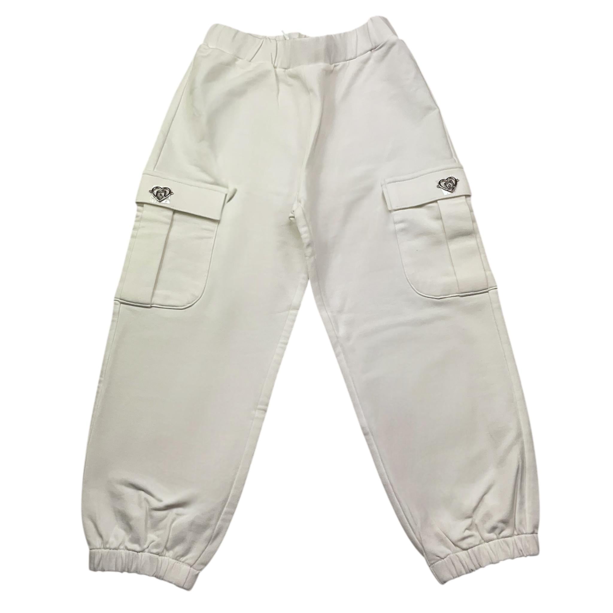 Liu Jo Pantalone Tuta Tinta Unita con Tasconi per Bambina KA5089 BIANCO LIU JO 
