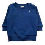 Trussardi Felpa Chiusa Girocollo Tinta Unita con Logo per Neonato TIP26001FE BLU TRUSSARDI 