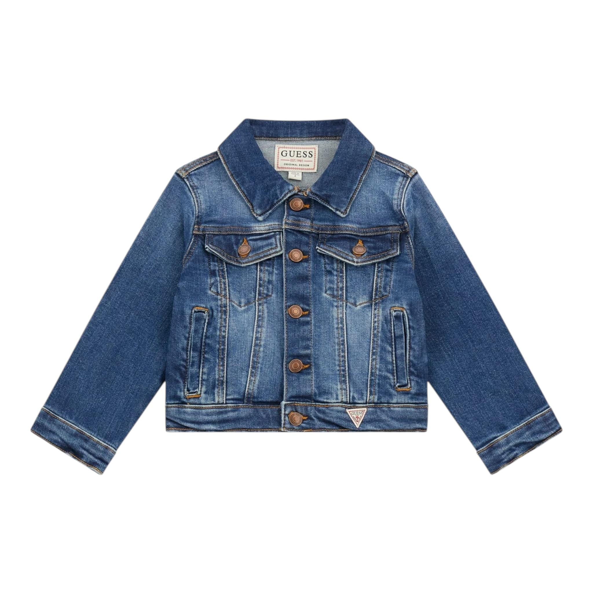 Guess Giubbino In Denim Tinta Unita per Neonato N4RL07D4GV0 BLU GUESS 