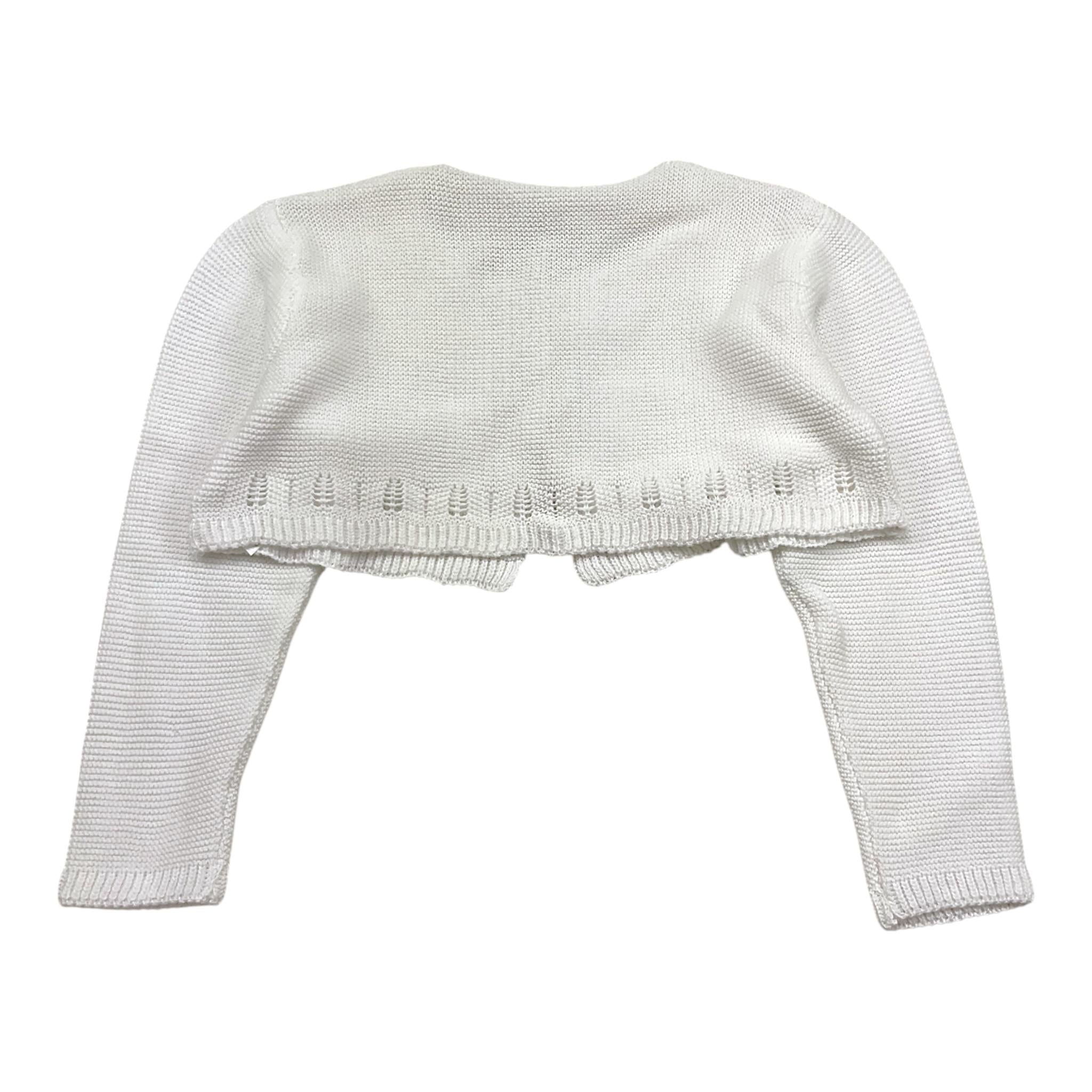 Barcellino Coprispalle Tinta Unita In Filo per Bambina 120821 BIANCO BARCELLINO 