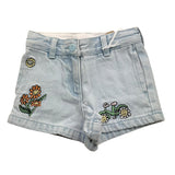 Stella Mccartney Short In Denim Tinta Unita con Girovita Regolabile per Bambina TW6A09 AZZURRO STELLA McCARTNEY 