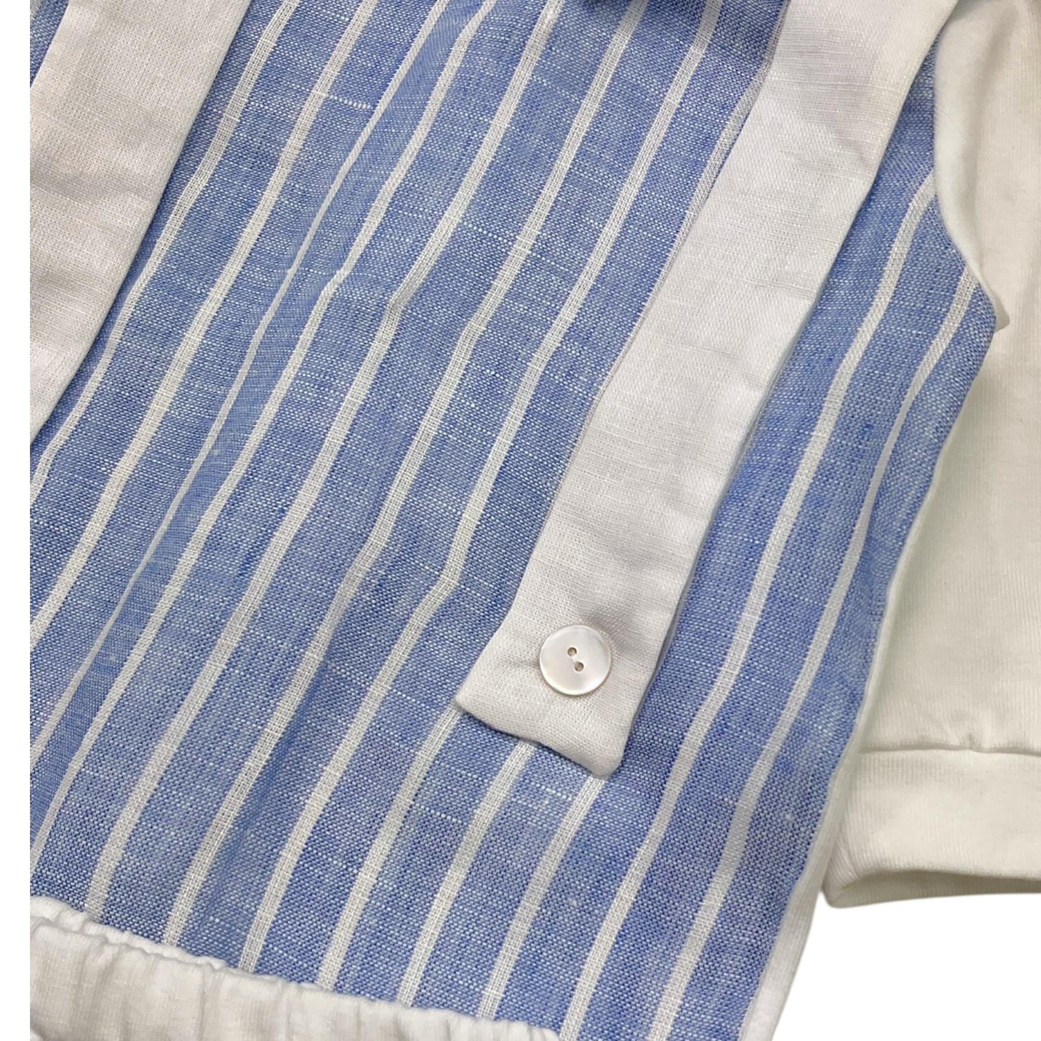 I Delfi Completo 2 Pezzi Shirt-Ghettina Bicolore per Neonato 25P5271 BIANCO/AZZURRO I DELFI 