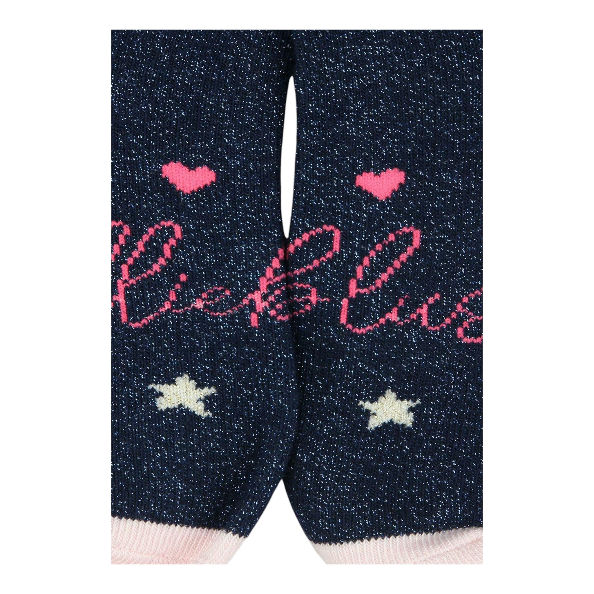 BillIEBLUSH calzini tinta unita glitterati e stampe Blu per Bambina U20592 BLU BillIEBLUSH 