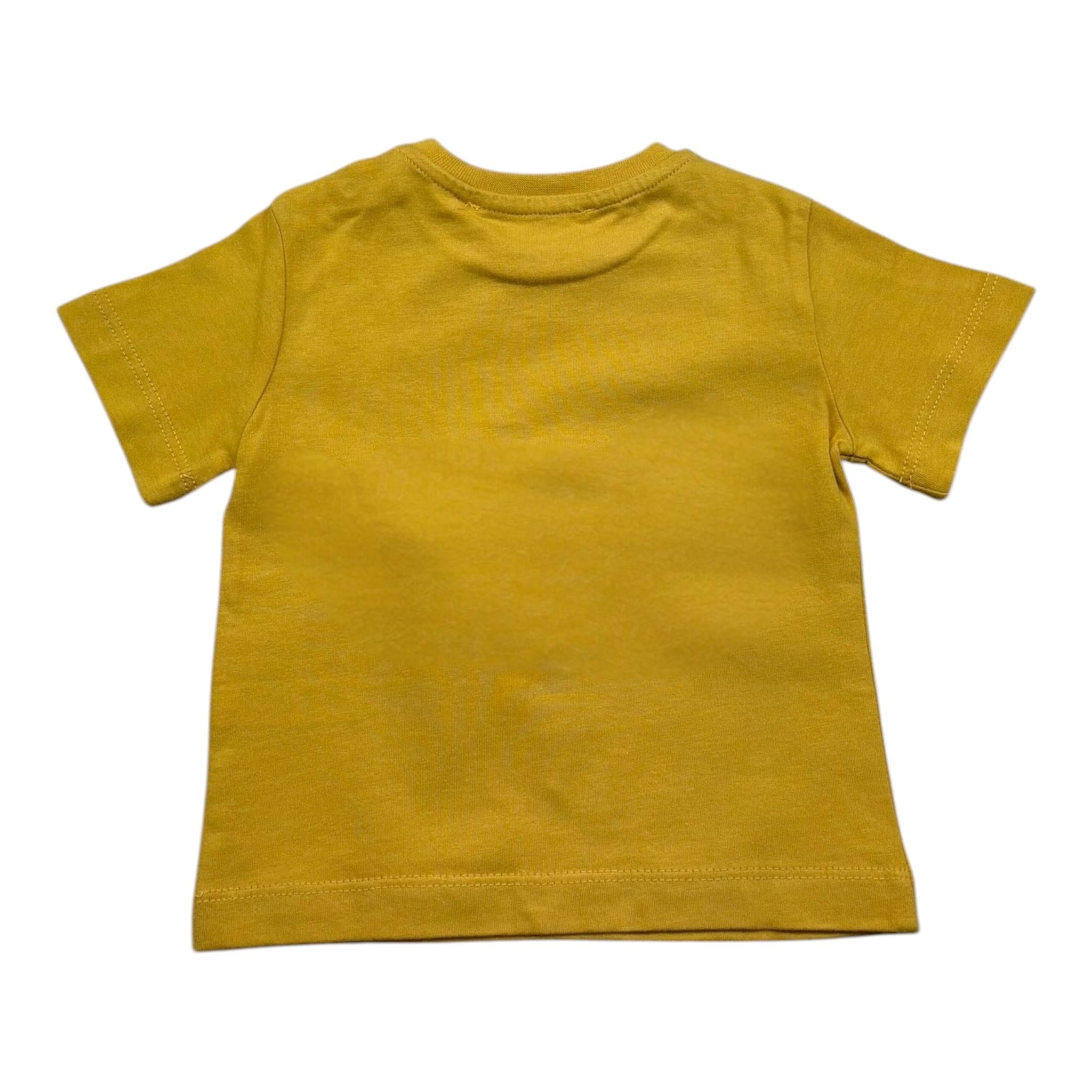 Cesare Paciotti T-Shirt Girocollo Tinta Unita con Stampa per Neonato TSP5155BX GIALLO CESARE PACIOTTI 