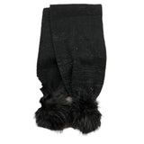 LIU JO sciarpa tinta unita con pon pon Nero per Bambina K69032 NERO LIU JO 