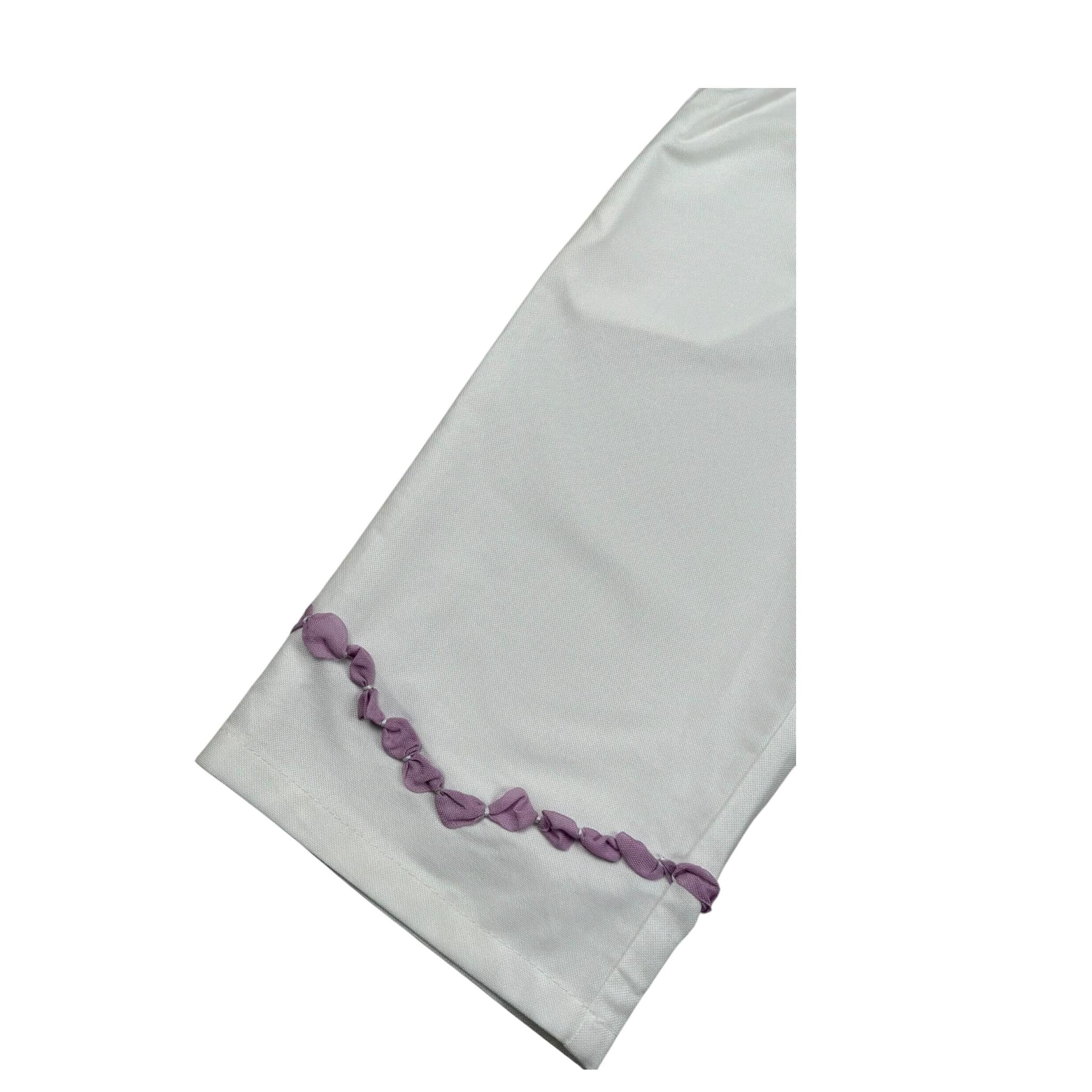 Ilfarobimbi Pantalone A Palazzo Tinta Unita per Bambina IFB400404 BIANCO ILFAROBIMBI 