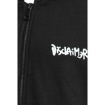 Disclaimer Felpa con Zip E Cappuccio Tinta Unita con Logo per Bambino 25EDBK58409 NERO DISCLAIMER 