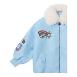 STELLA McCARTNEY giubbino tinta unita cn ricami e colletto in contrasto Azurro per Bambina TV2807 AZZURRO STELLA McCARTNEY 