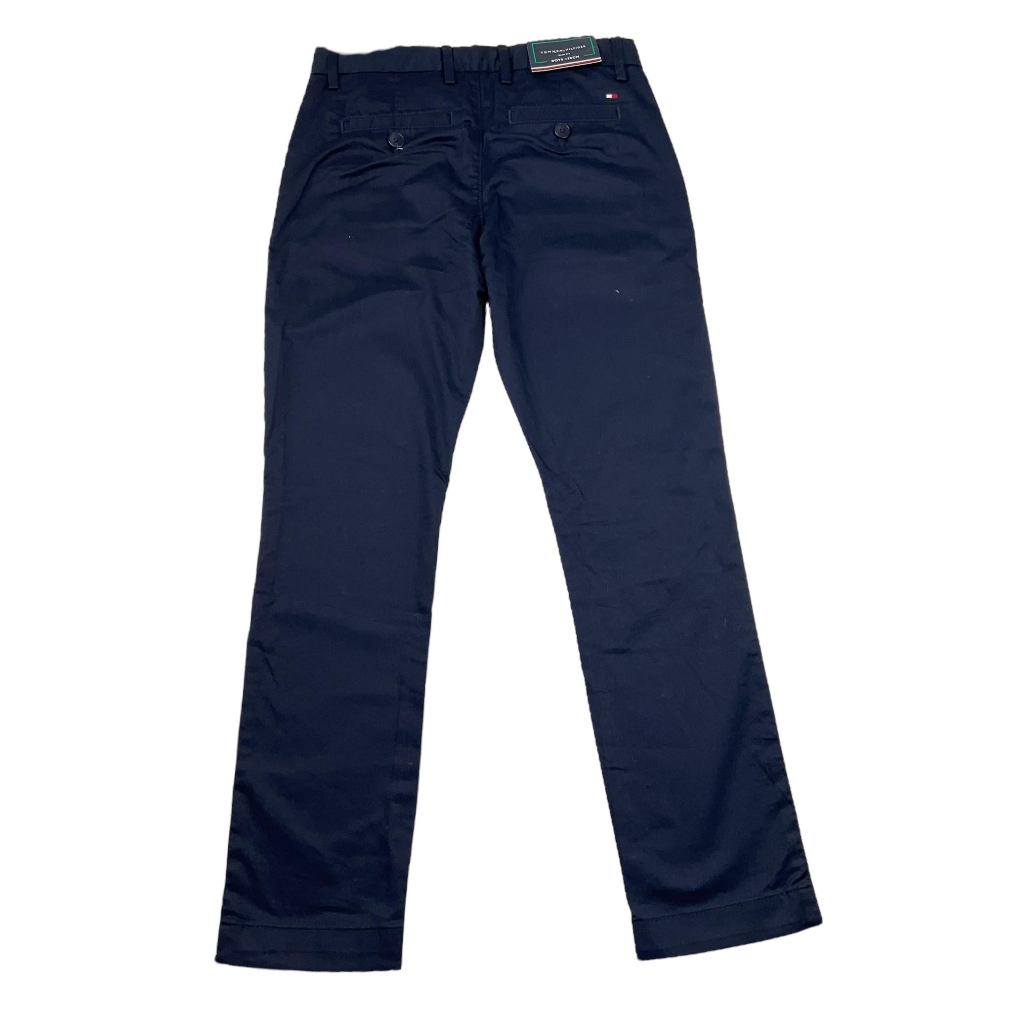 Tommy Hilfiger Pantalone Tinta Unita con Girovita Regolabile per Bambino KB0KB07392 BLU TOMMY HILFIGER 