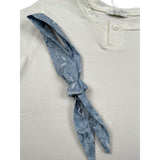 M+E' T-Shirt Tinta Unita con Foulard per Bambino UEM0528 PANNA M+E' 