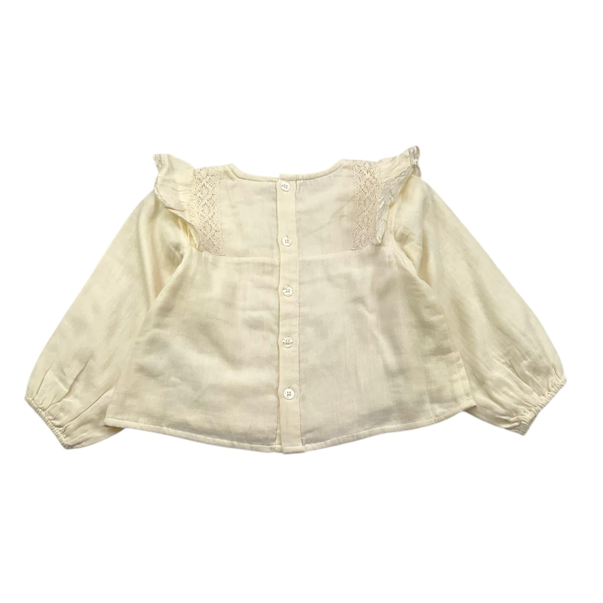 LOUISE MISHA camicia tinta unita con ricami Panna per Bambina GRIW24B0071 PANNA LOUISE MISHA 