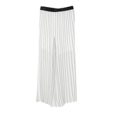 Liu Jo Pantalone Tinta Unita con Fantasia A Righe per Bambina GA5071XXX BIANCO LIU JO 