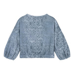 Emporio Armani Felpa Chiusa Girocollo Tinta con Logo per Bambina 3D3M02 BLU EMPORIO ARMANI 