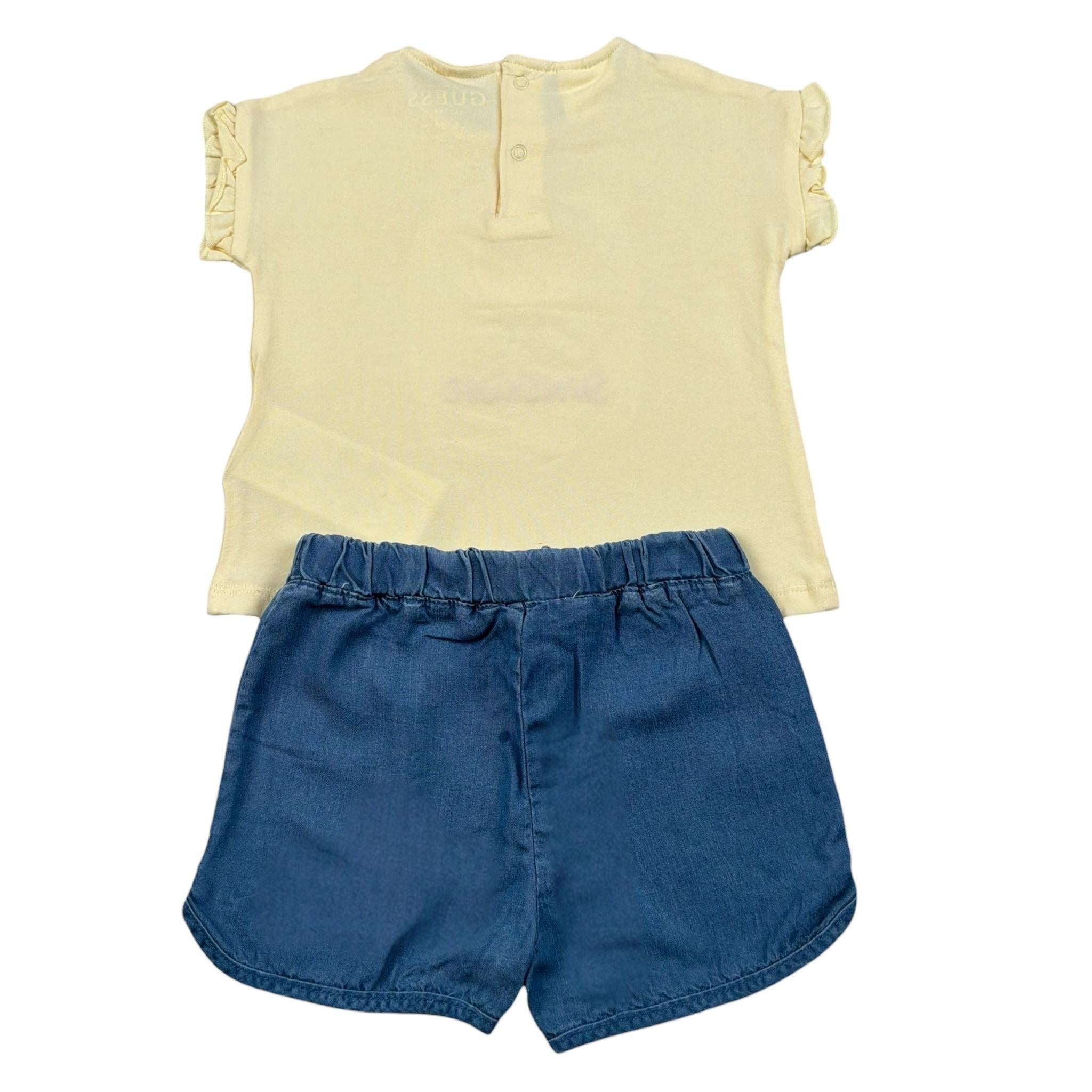Guess Completo 2 Pezzi T-Shirt-Short per Neonata A4GG15K6YW0 GIALLO/BLU GUESS 