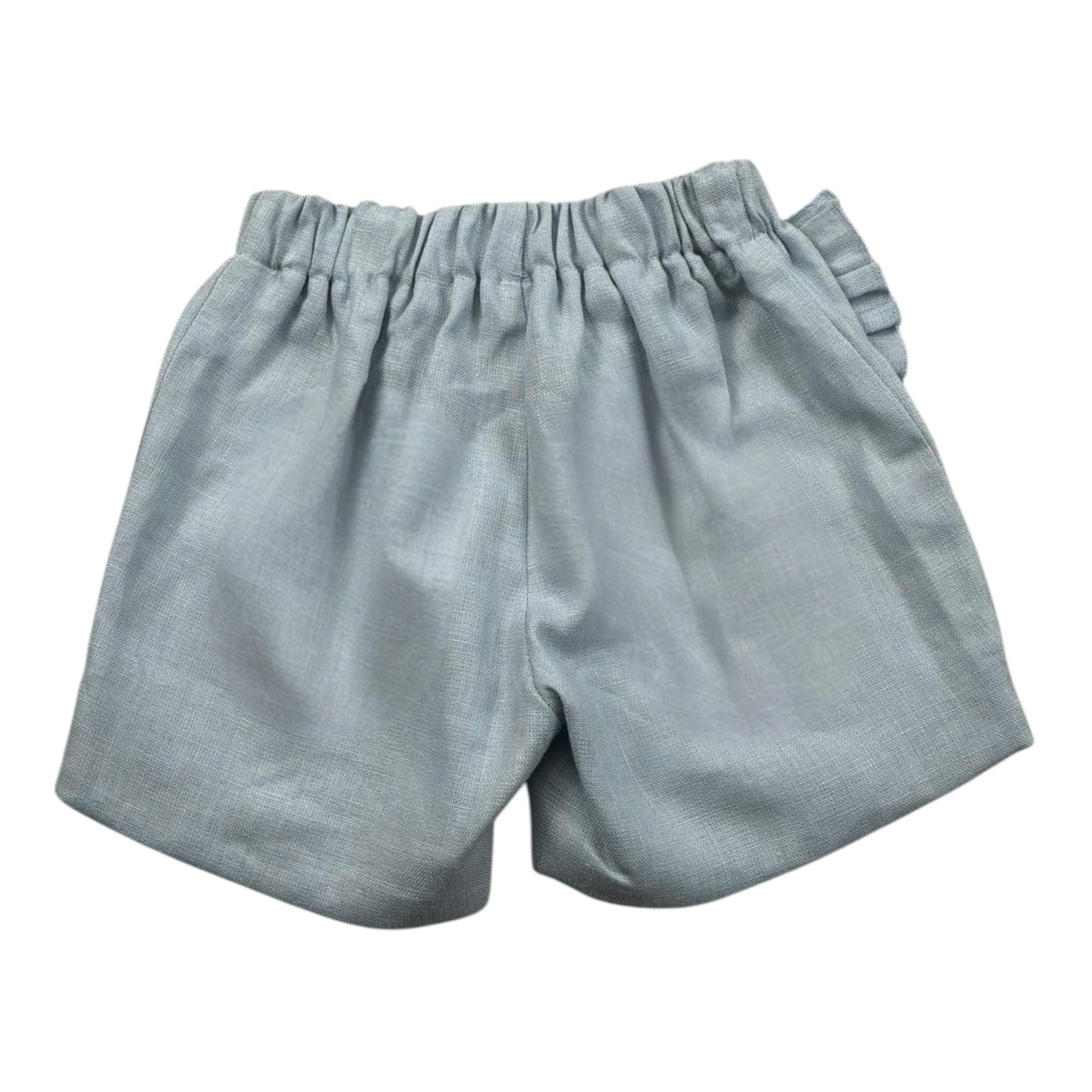 La Stupenderia Short Tinta Unita con Elastico In Vita per Neonata TJBR74X AZZURRO LA STUPENDERIA 